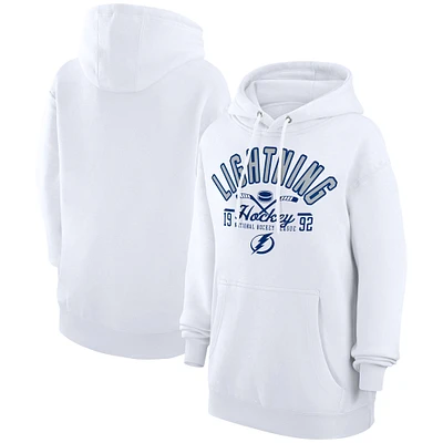 Men's Starter  White Tampa Bay Lightning Puck Pullover Hoodie
