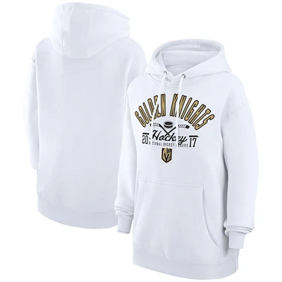 Men's Starter  White Vegas Golden Knights Puck Pullover Hoodie