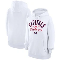 Men's Starter  White Washington Capitals Puck Pullover Hoodie