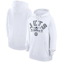 Men's Starter  White Winnipeg Jets Puck Pullover Hoodie