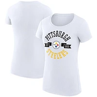 Women's G-III 4Her by Carl Banks Pittsburgh Steelers City Team Graphic Lightweight Fitted Crewneck T-Shirt
