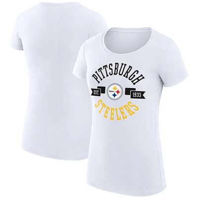 Women's G-III 4Her by Carl Banks Pittsburgh Steelers City Team Graphic Lightweight Fitted Crewneck T-Shirt