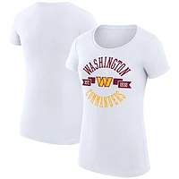 Women's G-III 4Her by Carl Banks Washington Commanders City Team Graphic Lightweight Fitted Crewneck T-Shirt