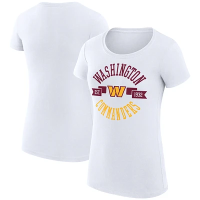 Women's G-III 4Her by Carl Banks Washington Commanders City Team Graphic Lightweight Fitted Crewneck T-Shirt