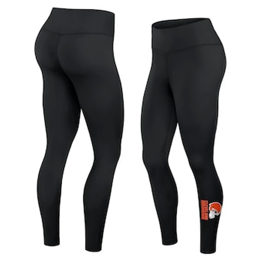 Women's Fanatics Black Cleveland Browns Wordmark Stacked Leggings