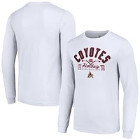 Men's Starter  White Arizona Coyotes Puck Long Sleeve T-Shirt