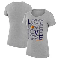 Women's G-III 4Her by Carl Banks Heather Gray Phoenix Suns Basketball Love Fitted T-Shirt