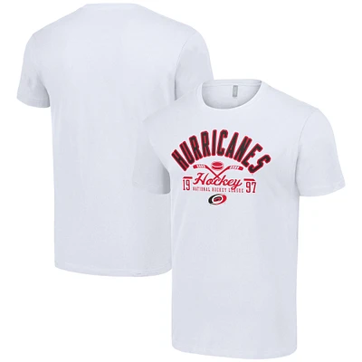 Men's Starter  White Carolina Hurricanes Half Puck T-Shirt