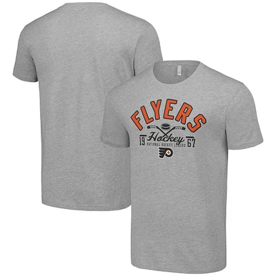 Men's Starter  Heather Gray Philadelphia Flyers Half Puck T-Shirt