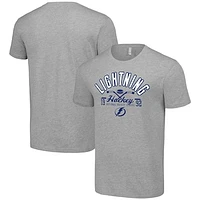 Men's Starter  Heather Gray Tampa Bay Lightning Half Puck T-Shirt