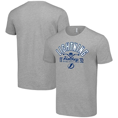 Men's Starter  Heather Gray Tampa Bay Lightning Half Puck T-Shirt