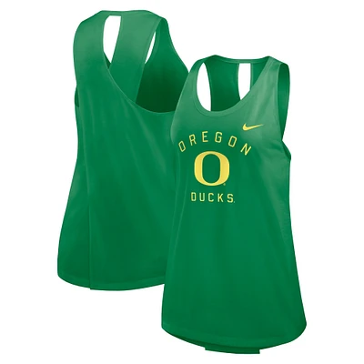 Women's Nike Green Oregon Ducks Primetime Crossback Tank Top