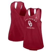 Women's Jordan Brand Crimson Oklahoma Sooners Primetime Open Back Tank Top