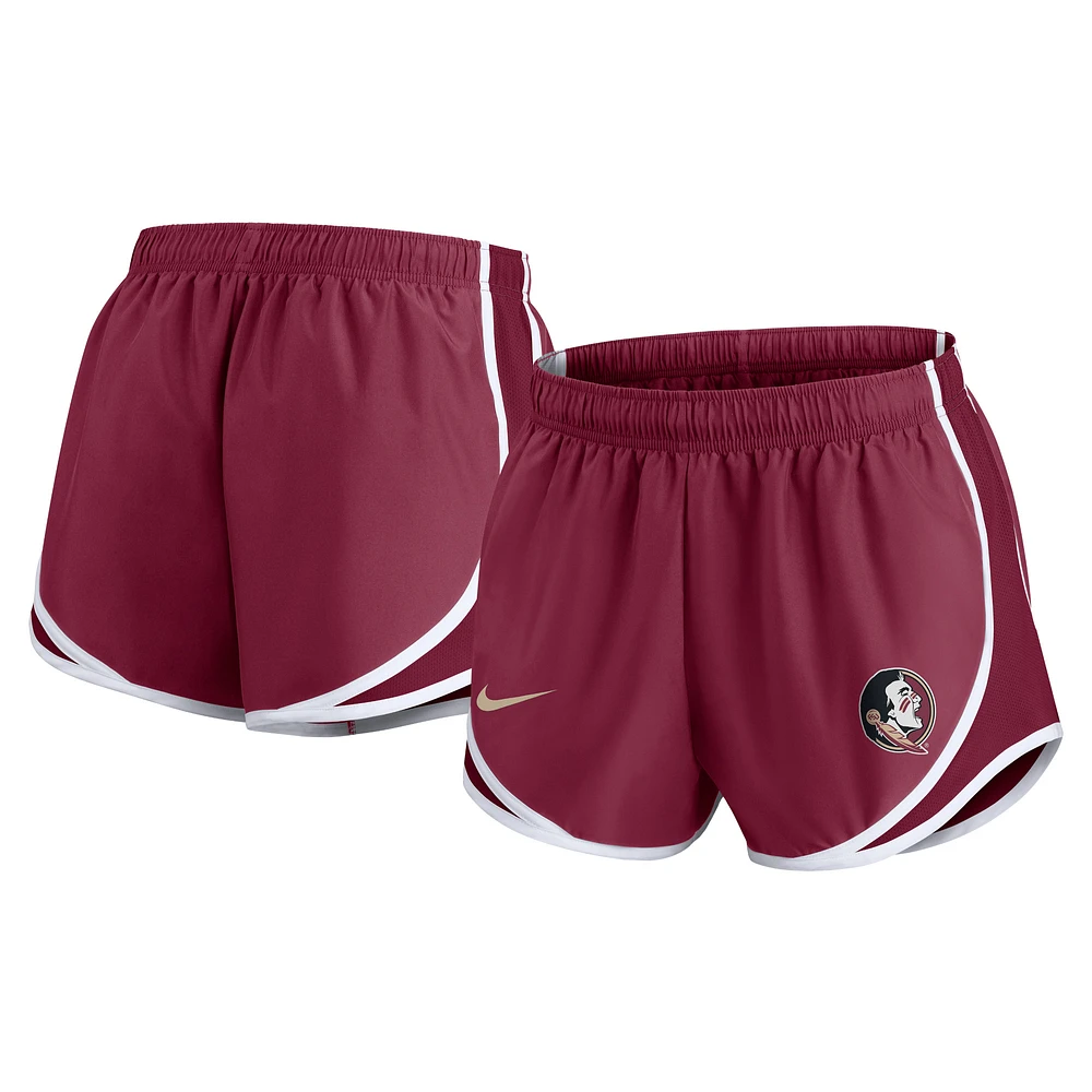 Women's Nike Garnet Florida State Seminoles Primetime Tempo Performance Shorts