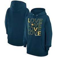 Women's G-III 4Her by Carl Banks  Navy Indiana Pacers Basketball Love Fleece Pullover Hoodie