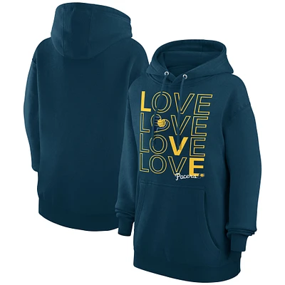Women's G-III 4Her by Carl Banks  Navy Indiana Pacers Basketball Love Fleece Pullover Hoodie