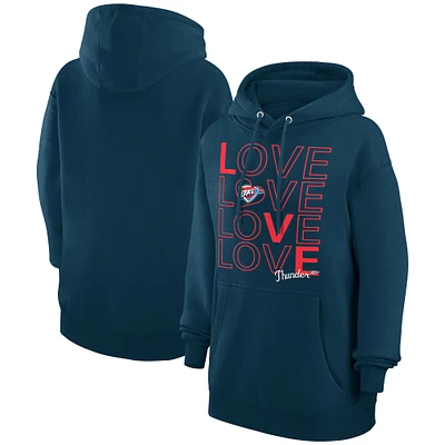 Women's G-III 4Her by Carl Banks  Navy Oklahoma City Thunder Basketball Love Fleece Pullover Hoodie