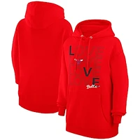 Women's G-III 4Her by Carl Banks  Red Chicago Bulls Basketball Love Fleece Pullover Hoodie