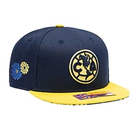 Men's Navy/Gold Club America Flor De Muerto Snapback Hat