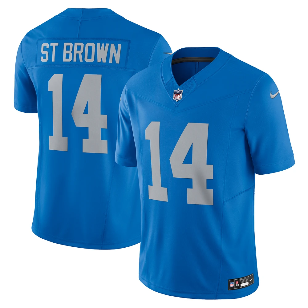 Men's Nike Amon-Ra St. Brown Blue Detroit Lions Vapor F.U.S.E. Alternate Limited Jersey