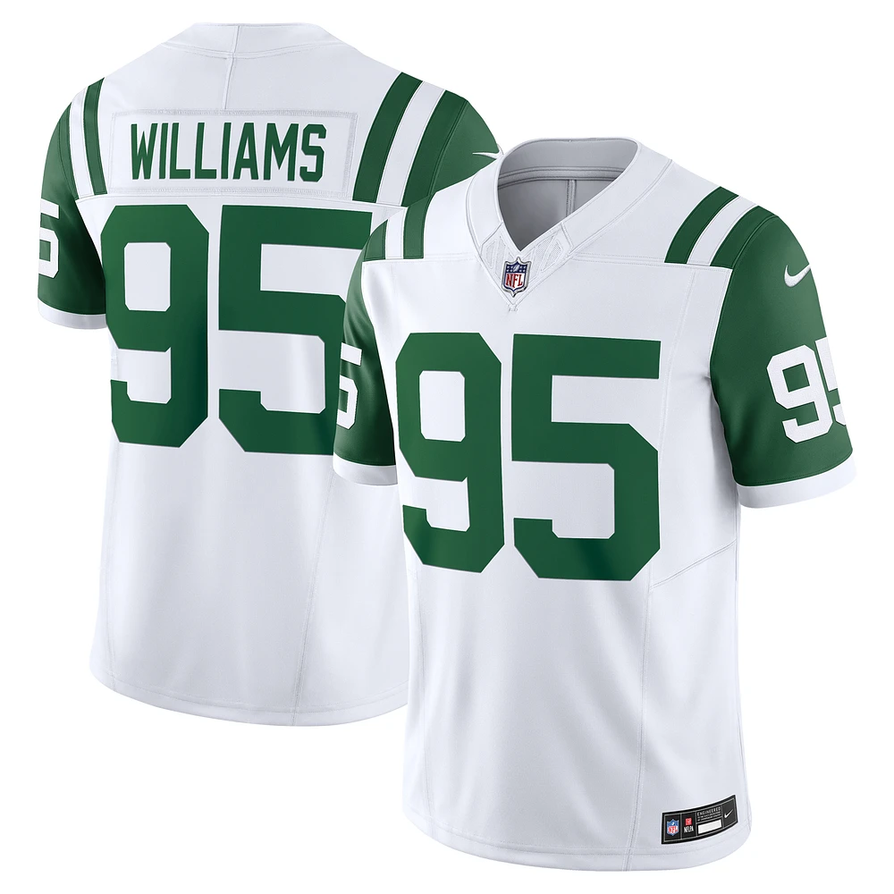 Men's Nike Quinnen Williams White New York Jets Classic Alternate Vapor F.U.S.E. Limited Jersey