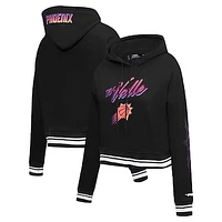 Women's Pro Standard Black Phoenix Suns 2023/24 City Edition Cropped Pullover Hoodie