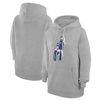 Women's G-III 4Her by Carl Banks Heather Gray Philadelphia 76ers Basketball Girls Fleece Pullover Hoodie