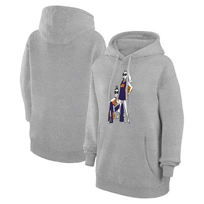 Women's G-III 4Her by Carl Banks Heather Gray Phoenix Suns Basketball Girls Fleece Pullover Hoodie
