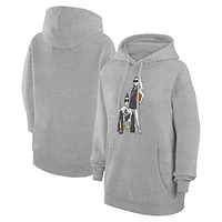 Women's G-III 4Her by Carl Banks Heather Gray San Antonio Spurs Basketball Girls Fleece Pullover Hoodie