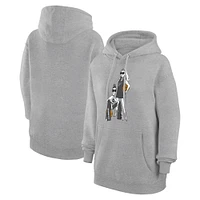 Women's G-III 4Her by Carl Banks Heather Gray San Antonio Spurs Basketball Girls Fleece Pullover Hoodie