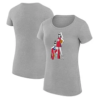 Women's G-III 4Her by Carl Banks Heather Gray LA Clippers Basketball Girls Fitted T-Shirt