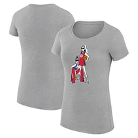 Women's G-III 4Her by Carl Banks Heather Gray LA Clippers Basketball Girls Fitted T-Shirt