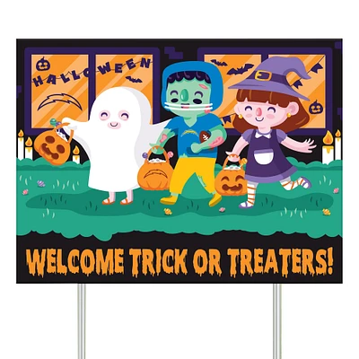 Los Angeles Chargers 24" Welcome Trick Or Treaters Yard Sign