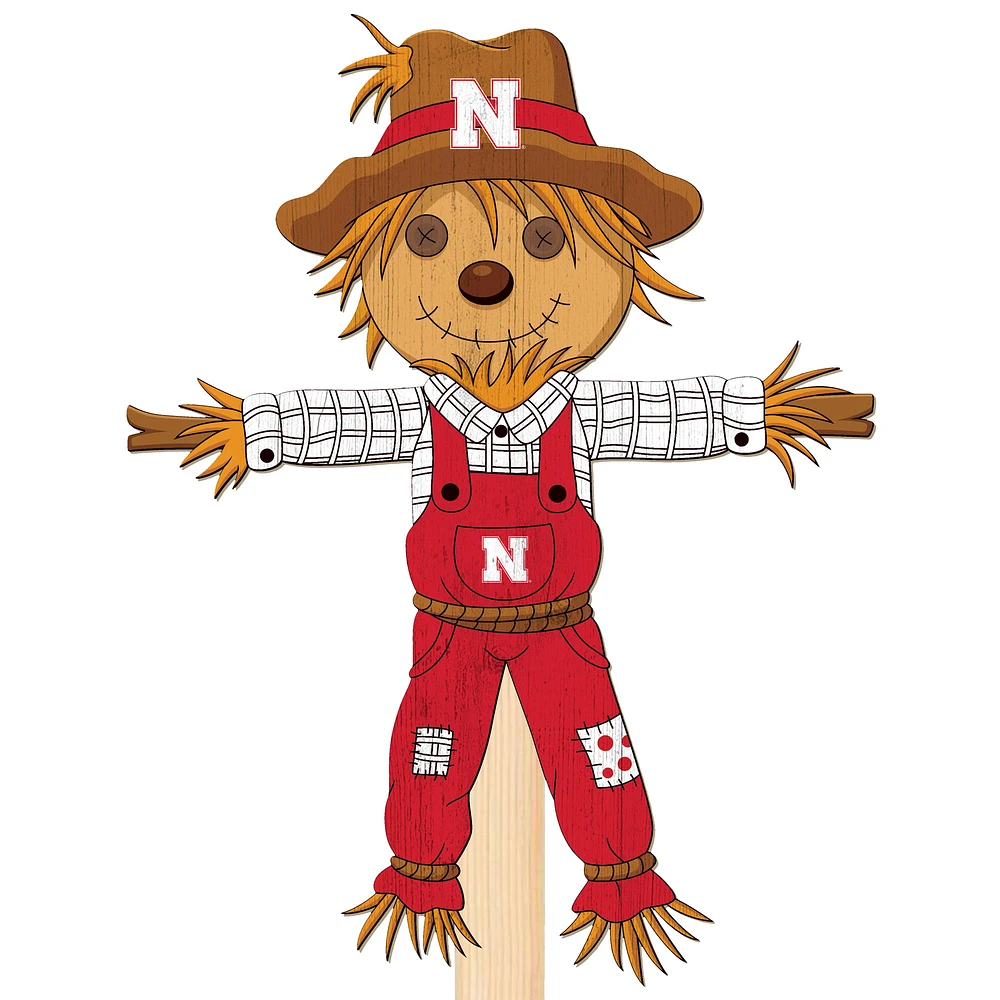 Nebraska Huskers 12" Scarecrow Yard Stake