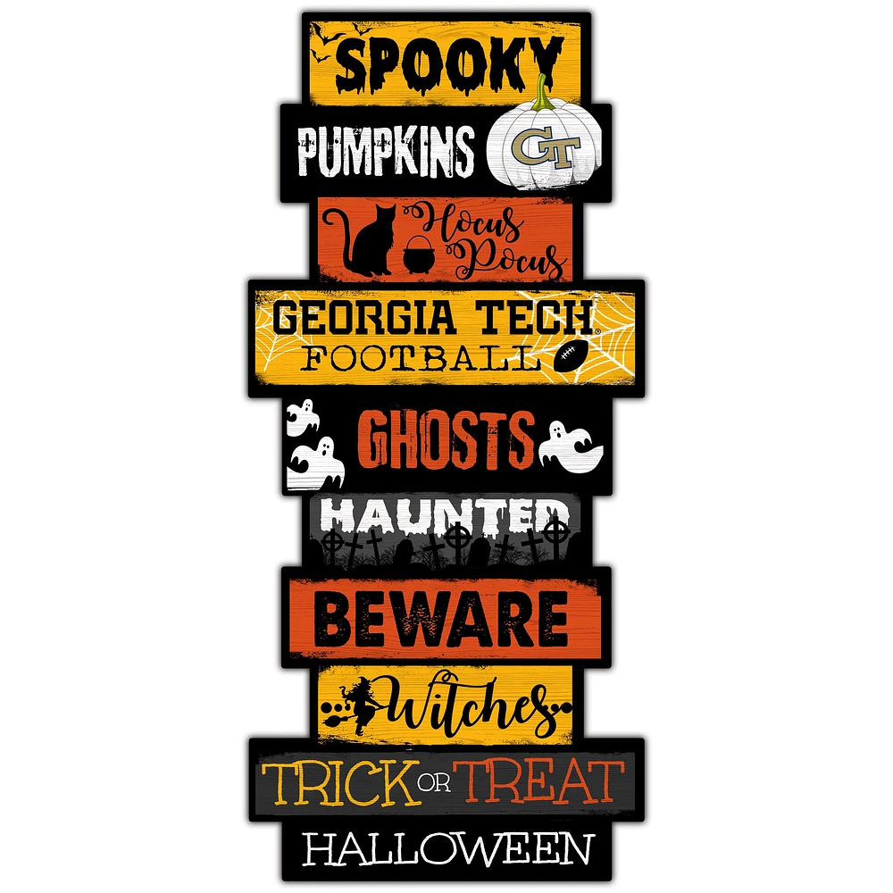 Georgia Tech Yellow Jackets 24'' Halloween Celebration Stack Sign