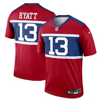 Men's Nike Jalin Hyatt Red New York Giants Alternate Legend Player Performance Top