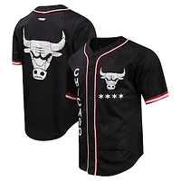 Men's Pro Standard Black Chicago Bulls 2023/24 City Edition Mesh Baseball Jersey