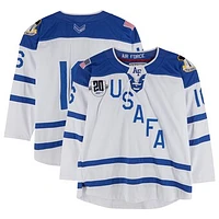 Air Force Falcons Team-Issued #16 White Jersey with Atlantic Hockey 20th Anniversary Patch from the Hockey Program