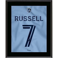 Johnny Russell Sporting Kansas City 10.5" x 13" Hoops 4.0 Jersey Style Number 7 Sublimated Plaque