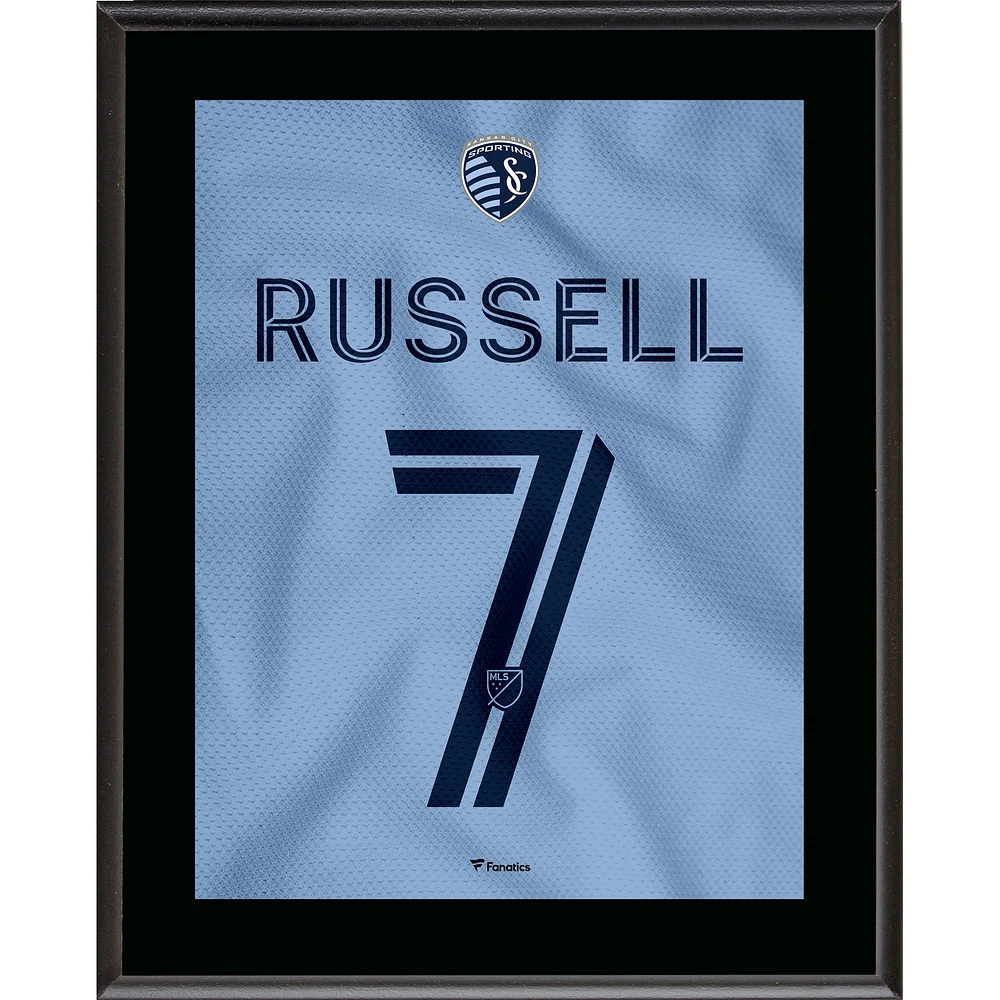 Johnny Russell Sporting Kansas City 10.5" x 13" Hoops 4.0 Jersey Style Number 7 Sublimated Plaque