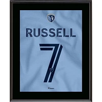 Johnny Russell Sporting Kansas City 10.5" x 13" Hoops 4.0 Jersey Style Number 7 Sublimated Plaque