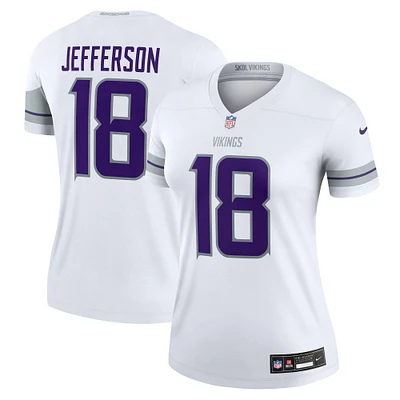 Women's Nike Justin Jefferson  White Minnesota Vikings Alternate Legend Player Performance Top