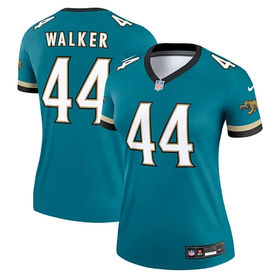 Women's Nike Travon Walker Prowler Throwback Teal Jacksonville Jaguars Alternate Legend Player Performance Top