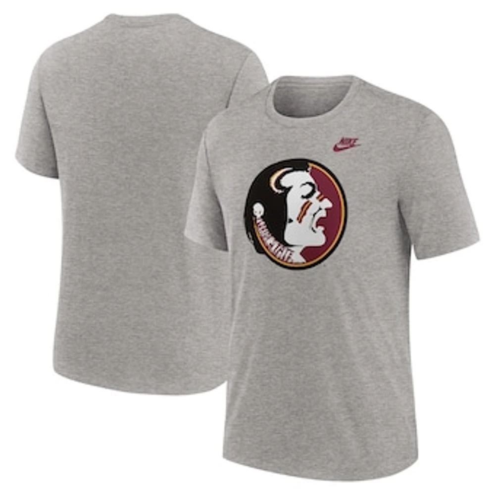 Men's Nike Heather Florida State Seminoles Blitz Legacy Primary Tri-Blend T-Shirt