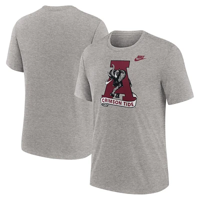 Men's Nike Heather Gray Alabama Crimson Tide Blitz Legacy Primary Tri-Blend T-Shirt