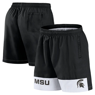 Men's Fanatics Black Michigan State Spartans Elements Intensity Woven Shorts