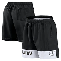 Men's Fanatics Black Wisconsin Badgers Elements Intensity Woven Shorts