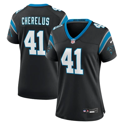 Women's Nike Claudin Cherelus Black Carolina Panthers Team Game Jersey