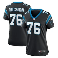 Women's Nike Calvin Throckmorton  Black Carolina Panthers Team Game Jersey