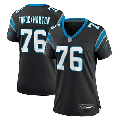 Women's Nike Calvin Throckmorton  Black Carolina Panthers Team Game Jersey